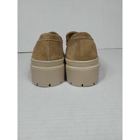 Patina Penny Loafer Tan Suede Lug Platform Chunky Portland Leather Women Sz 11 - Picture 6 of 10